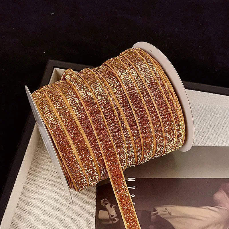 Classic Style Solid Color Gold and Silver Wire Holiday Banquet Daily Party Supplies Gift Wrapping Supplies 1 Roll