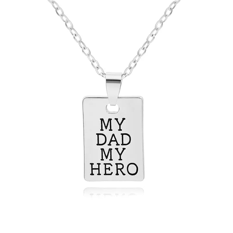 creative letters my dad my hero pendant keychain alloy pendant
