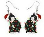 Cartoon Christmas Tree Deer Cow Cat Rainbow Earrings Women's Acrylic Animal Zodiac Letter Number Text Design Jewelry Accessories