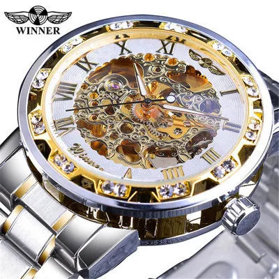 casual geometric buckle mechanical men's watches