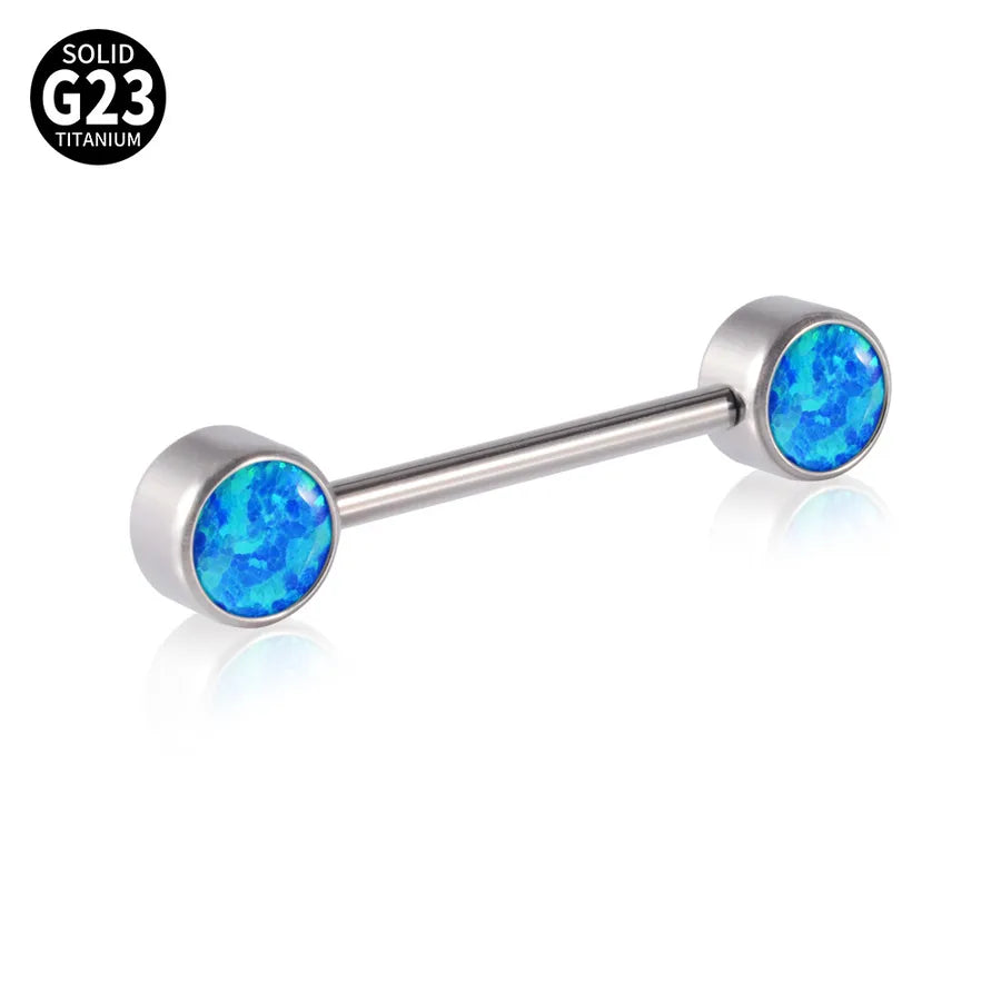 1 Piece Nipple Rings & Studs Casual Vacation Geometric G23 Titanium Inlay Opal Zircon