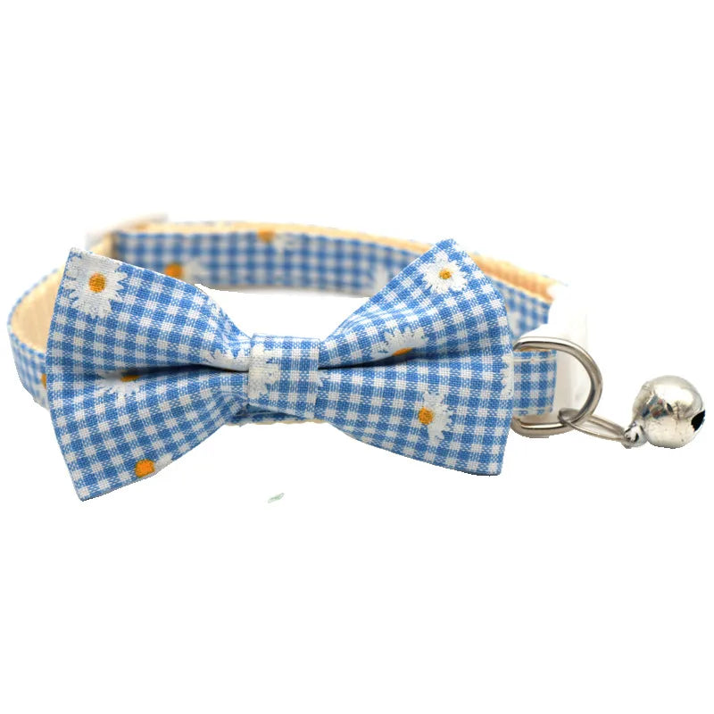 Sweet Cotton Polyester Lattice Pet Collar