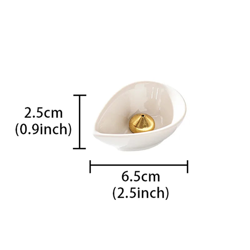 Simple Style Water Droplets ceramics Incense Burner Artificial Decorations