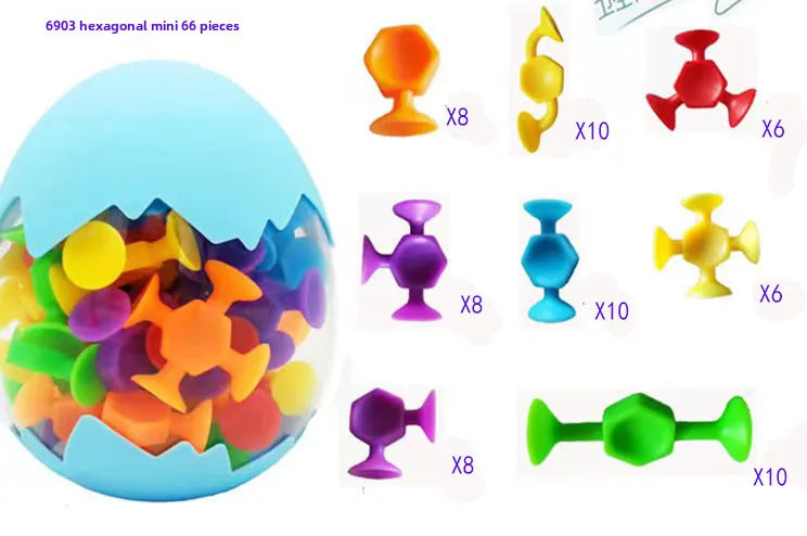 Hot Suction Cup Soft Building Blocks Suction Music Sticky Music Children's Educational DIY Variety Matching Building Blocks Toy