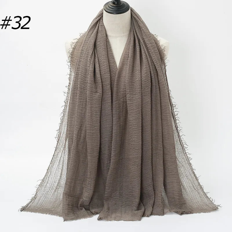 fashion solid color cotton pashmina scarves