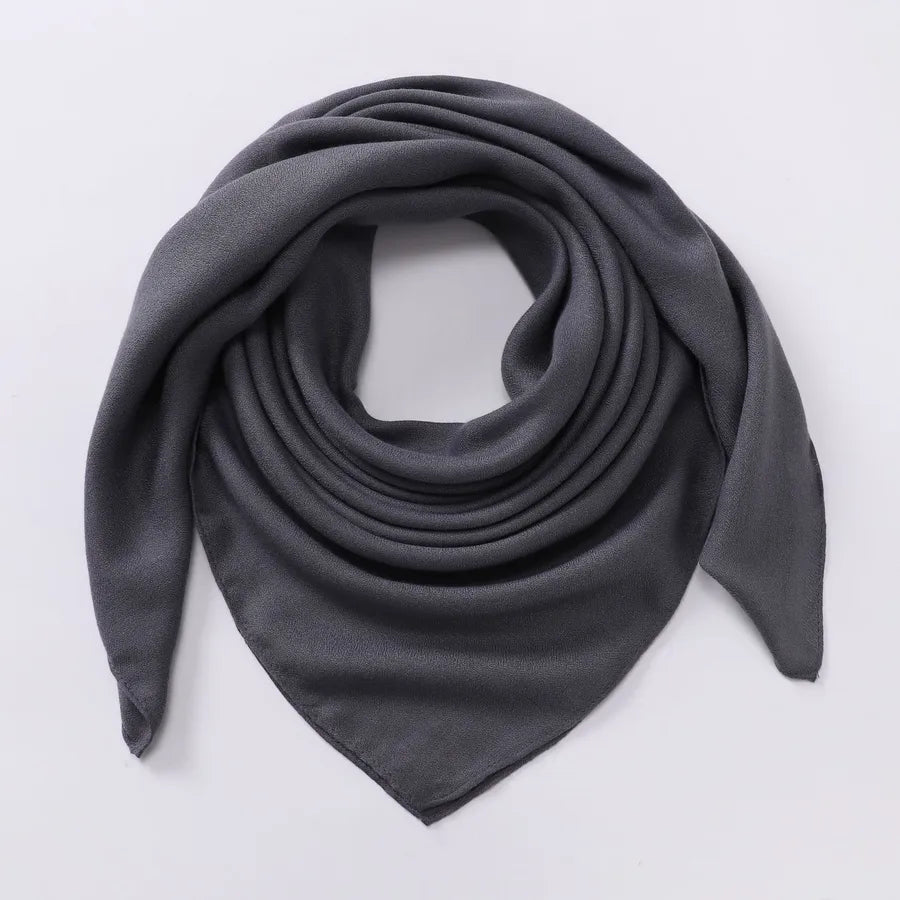 Women's Elegant Simple Style Solid Color Imitation cotton and linen Silk Scarf