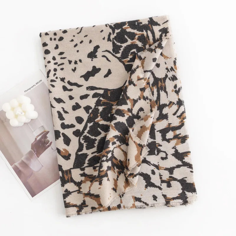 Women's Sweet Leopard Polyester Scarf