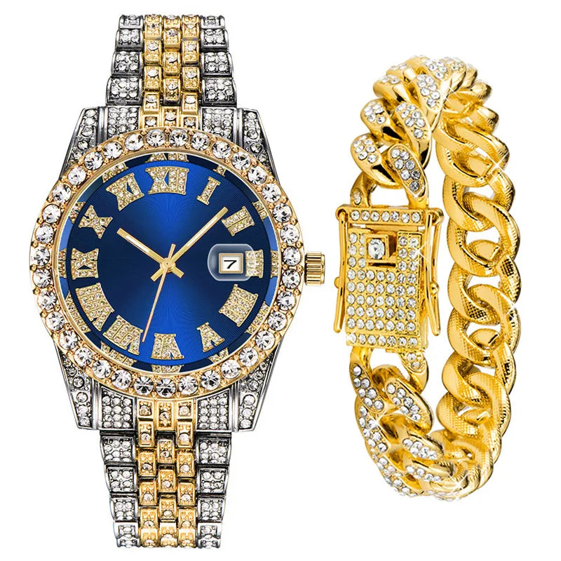 fashion color block butterfly double snap quartz women's watches