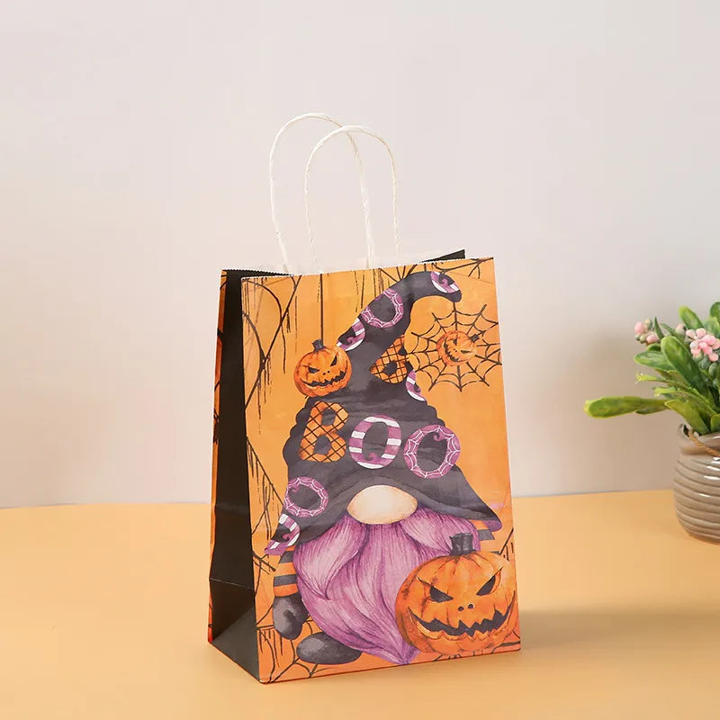 halloween cool style pumpkin spider web ghost kraft paper daily gift bags 1 piece
