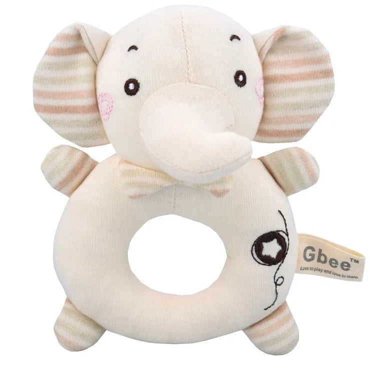 Gbee baby rattle plush toy early education animal round rattle doll baby soothing toy