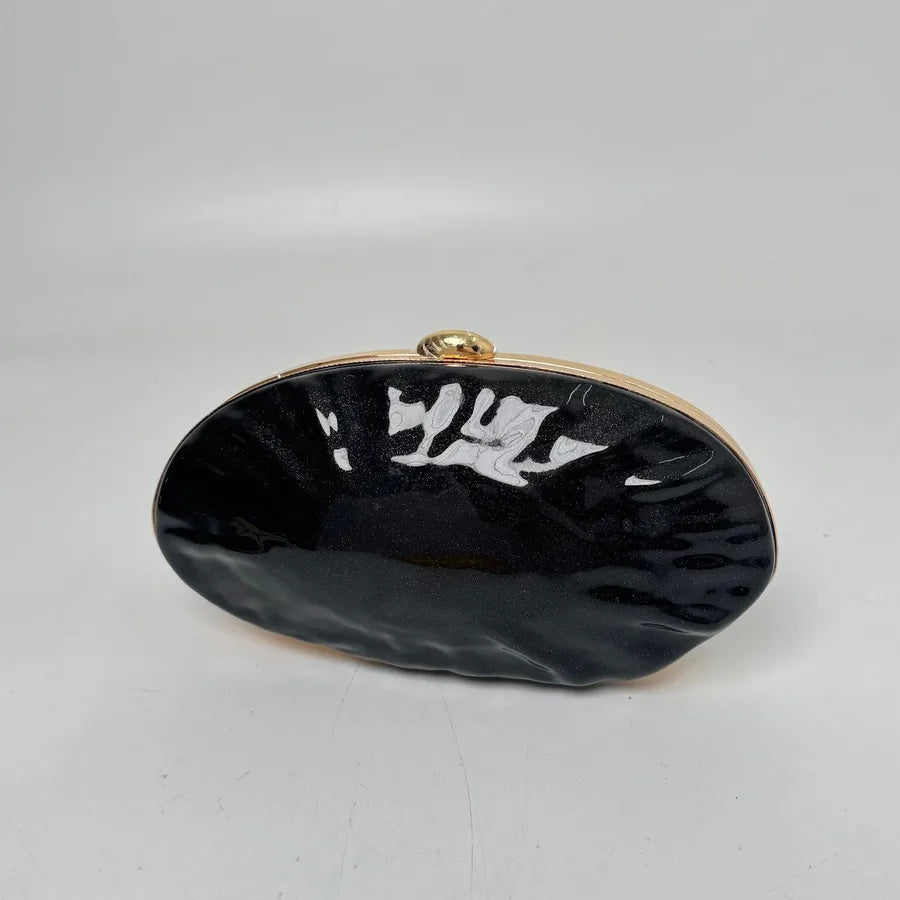 Fashion French Marble Lock Box Bag Acrylic Shell Bag Banquet Goose Egg Box Hand Crossbody Bag