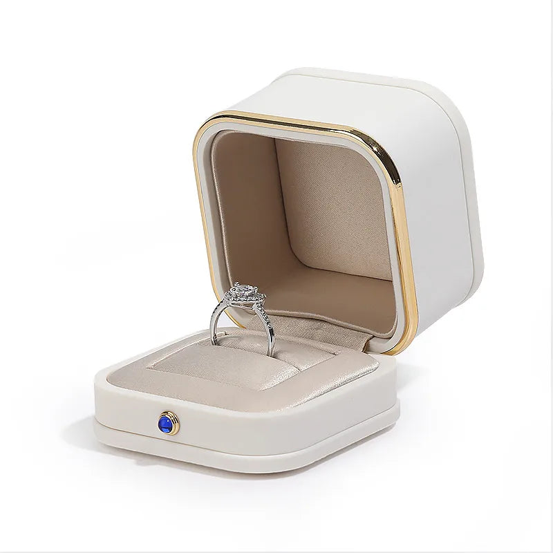 1 Piece Pu Leather Luxurious Holiday Daily Solid Color Jewelry Boxes