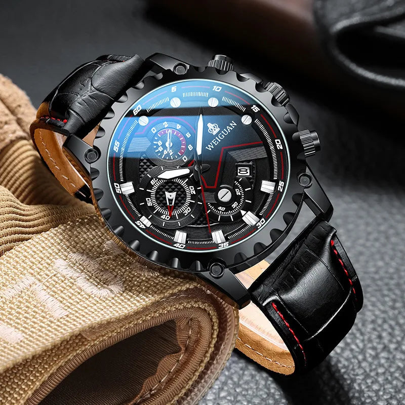 casual crown single folding buckle quartz men's watches