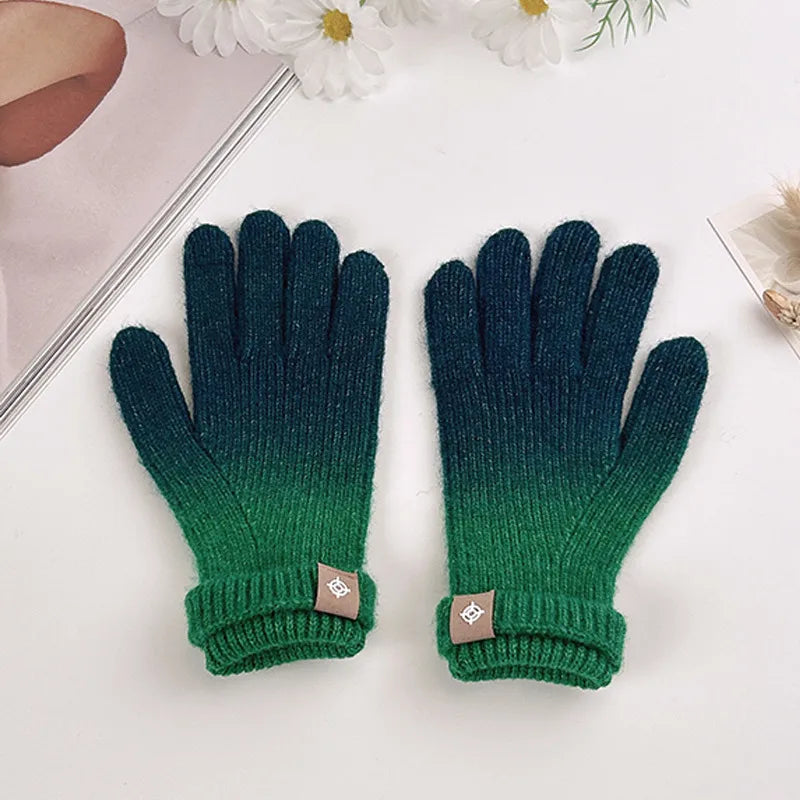 women's elegant gradient color gloves 1 pair