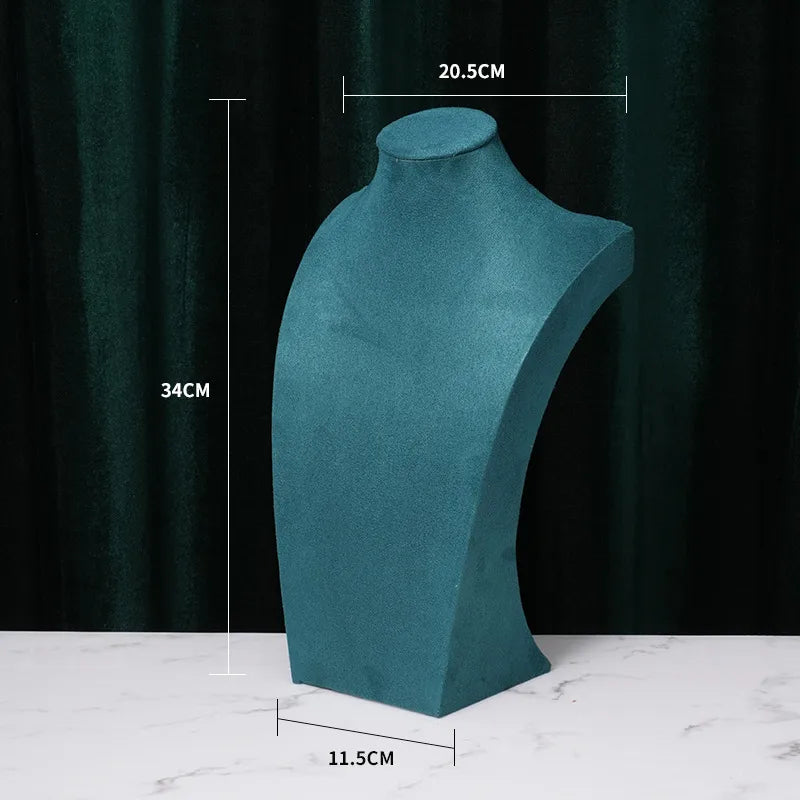 1 Piece Wood Flannel Simple Style Solid Color Jewelry Display Bust
