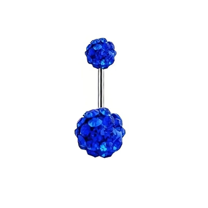 1 Piece Belly Rings Simple Style Color Block 304 Stainless Steel Inlay Zircon