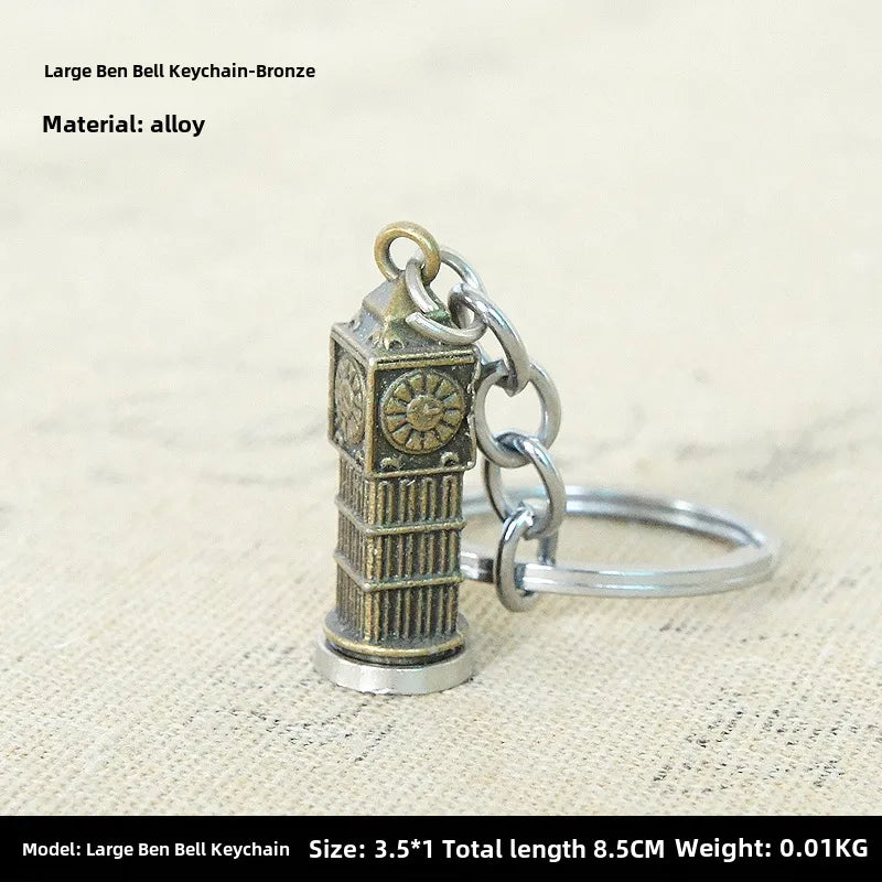 Factory sales metal simulation shell pistol tank aircraft hammer Bell ear spoon keychain uncle souvenir