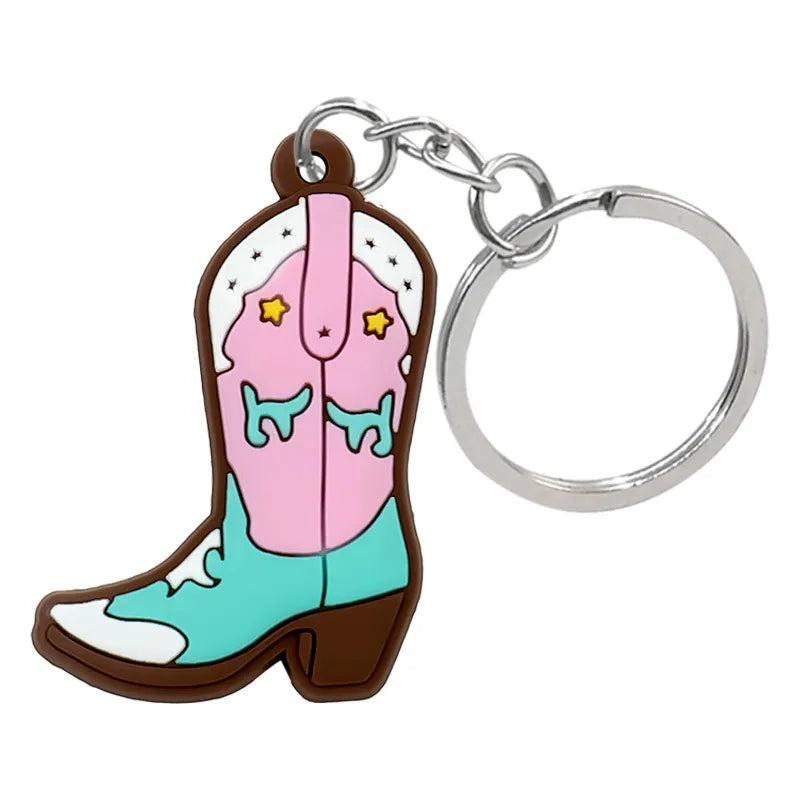 1 Piece Cartoon Style Cute Letter Heart Shape Boots PVC Alloy Women's Bag Pendant Keychain