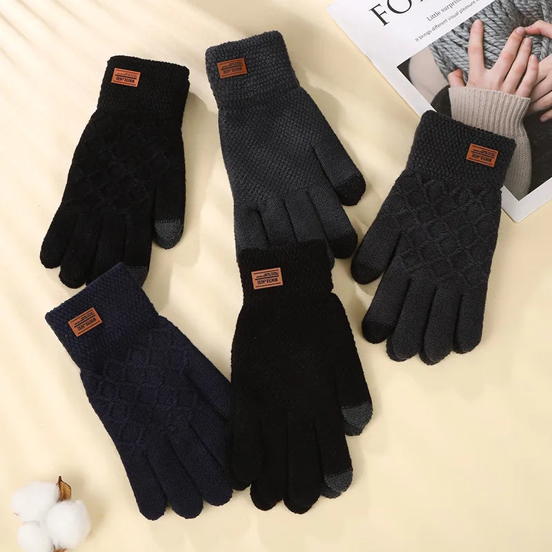 Men's Simple Style Solid Color Gloves