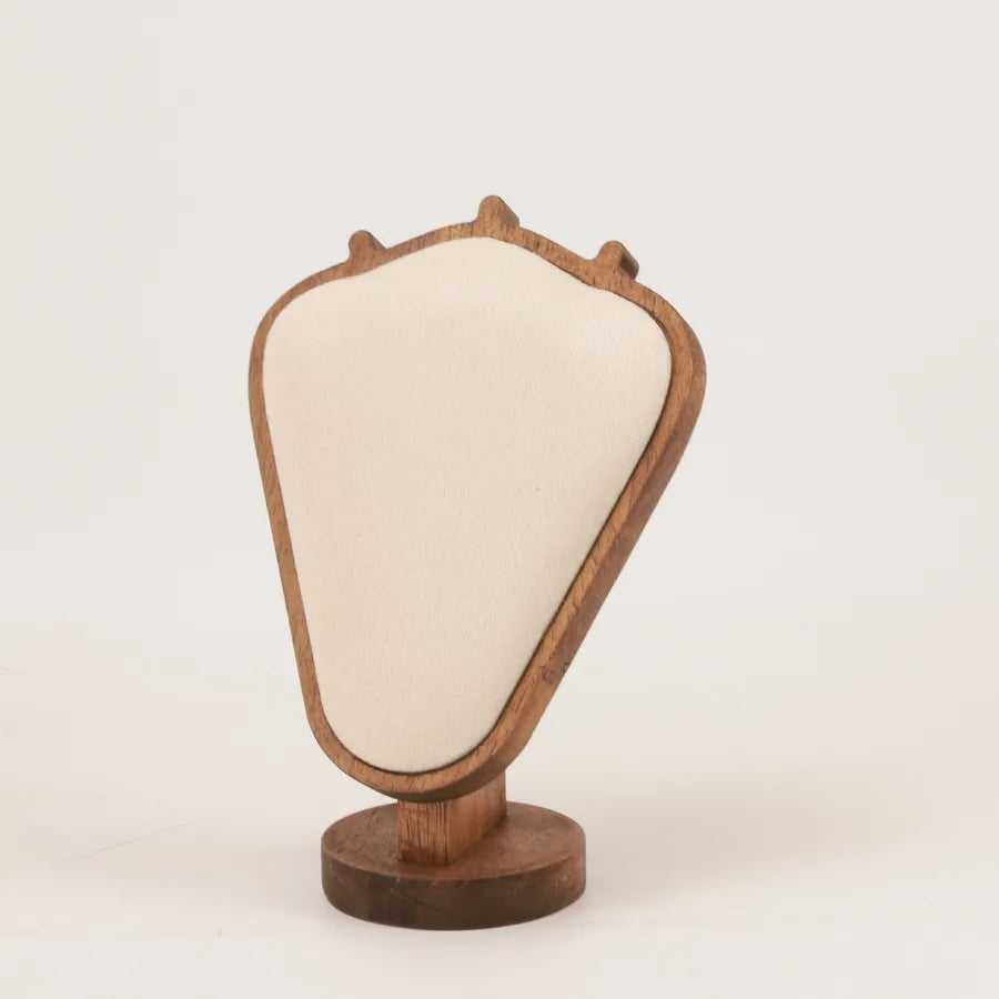 1 Piece Log Flannel Walnut Elegant Geometric Jewelry Display