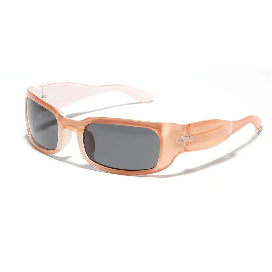 retro color block ac square full frame men's sunglasses