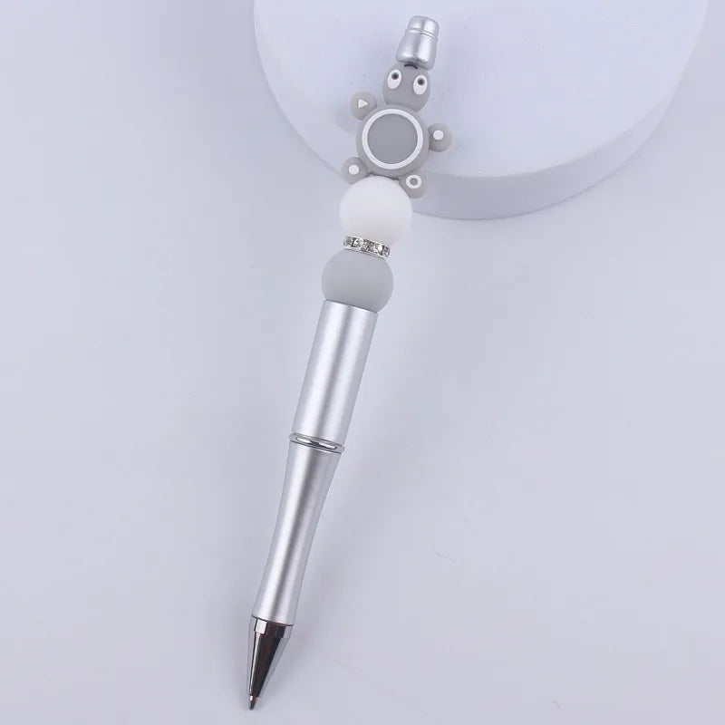 creative cartoon animal silicone bead color ballpoint pen