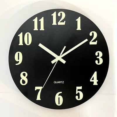 Retro Round Wood pendant Wall Clock Artificial Decorations