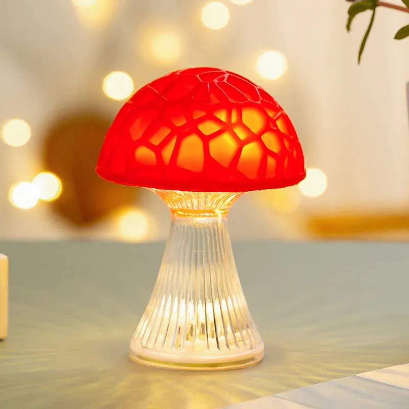 Cute Simple Style Mushroom Plastic Night Lights Ornaments Lighting Accessories