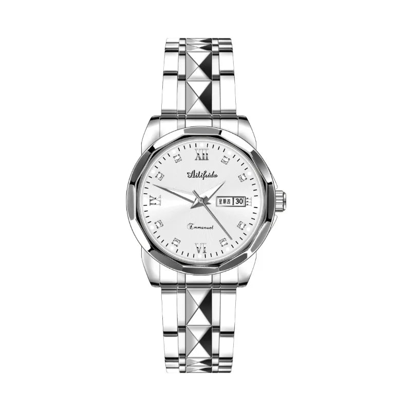 Avery Feida Steel Band Quartz Watch Ladies Shake Voice Live Explosions Wholesale Waterproof Luminous Ultra-thin Double Butterfly Buckle