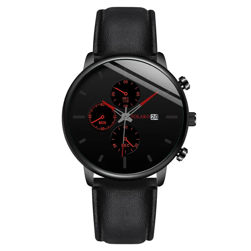 Simple Style Color Block Buckle Quartz Watch Men's Watches