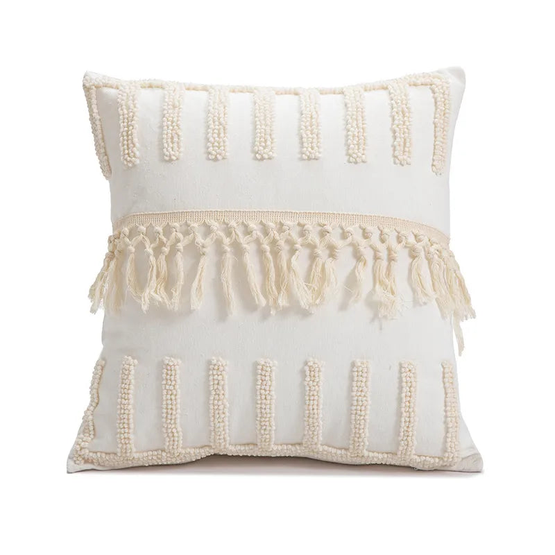 Bohemian Style Geometric Pattern Velvet Pillowcase Sofa Decorative Cushion Living Room Sample Room Decoration Plush Circle