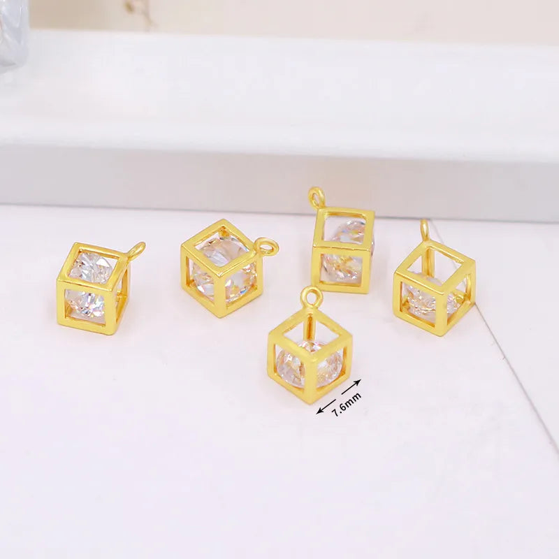 1 Piece Copper Zircon Flower Bow Knot Pendant