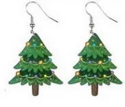 Cartoon Christmas Tree Deer Cow Cat Rainbow Earrings Women's Acrylic Animal Zodiac Letter Number Text Design Jewelry Accessories