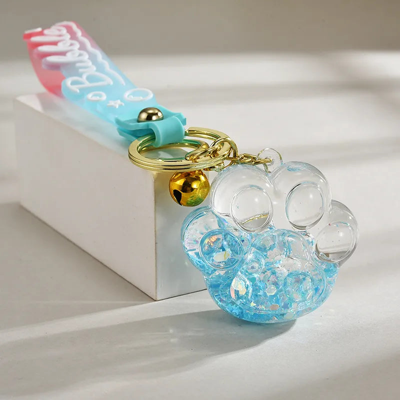 Cute Paw Print Arylic Unisex Keychain
