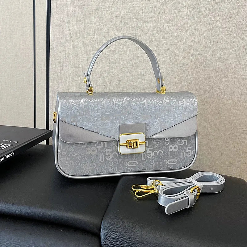 Box Bag Women's  New Fashion Trendy Printed Handbag High-Grade Shoulder Crossbody Small Square Bag