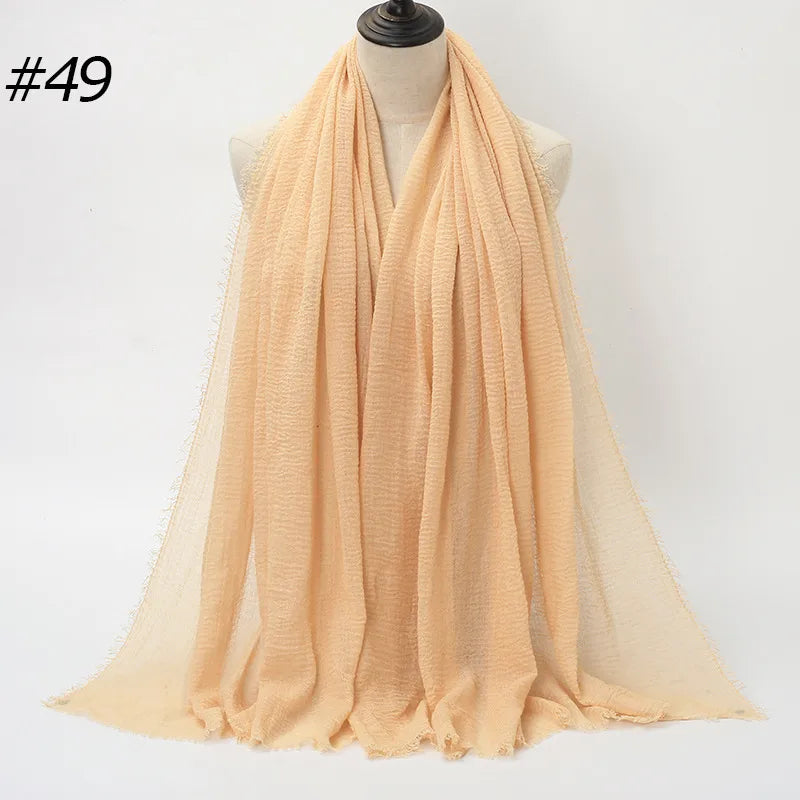fashion solid color cotton pashmina scarves
