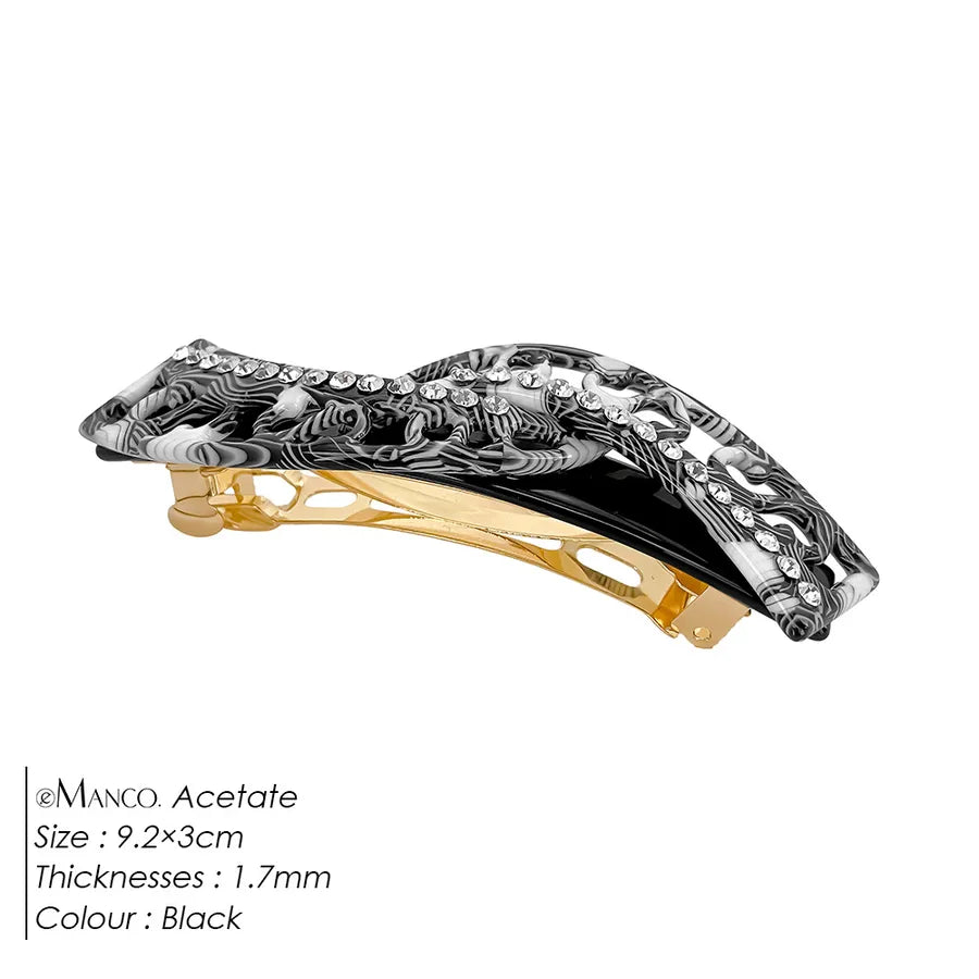 Elegant Sweet Acetate Hair Clip Trendy Cool Simple Diamond Barrette Women's New Style Spring Clamp Hair Accessories