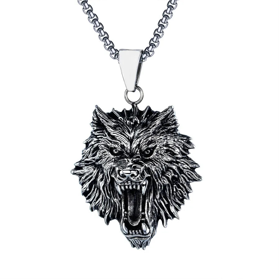 Retro Punk Cross Axe Alloy Titanium Steel Iron Plating Men's Pendant Necklace Men Pendant Necklaces