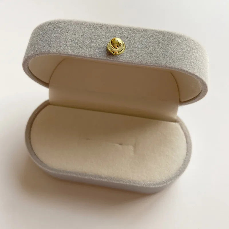 fashion solid color pu leather jewelry boxes