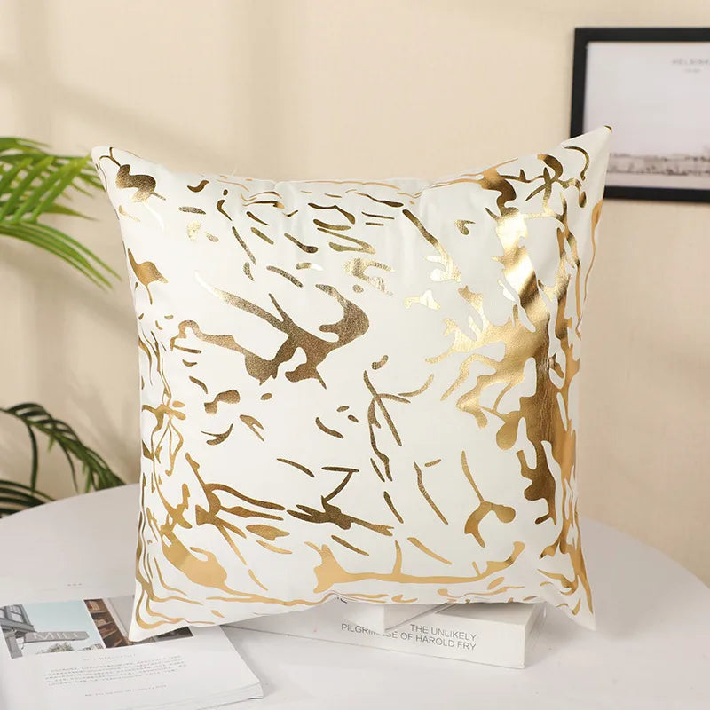 classical letter short plush pillow cases