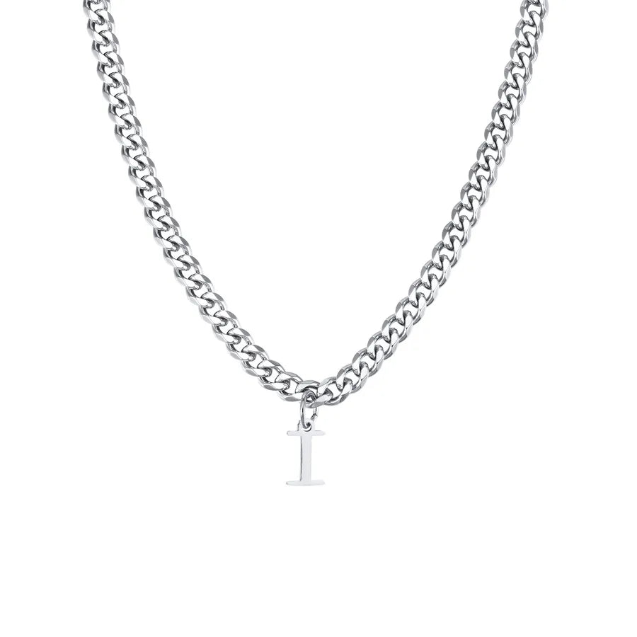 Simple Style Classic Style Letter 304 Stainless Steel Polishing Men's Pendant Necklace Men Pendant Necklaces