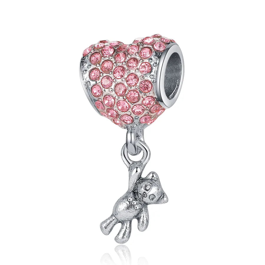 20 PCS/Package Diameter 10mm Alloy Letter Heart Shape Flower Beads