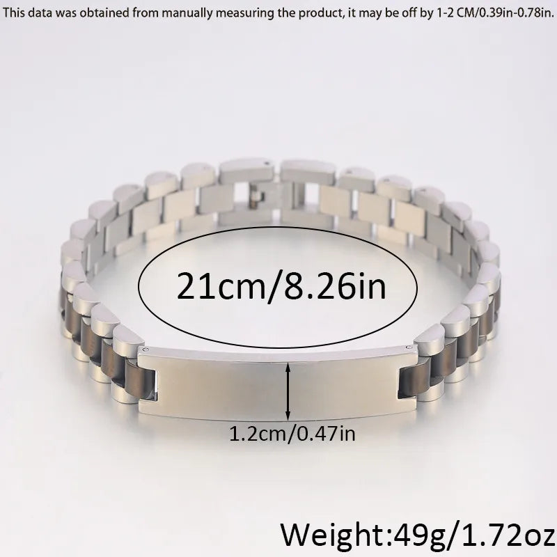 Retro Classic Style Geometric 304 Stainless Steel Plating Unisex Bracelets Men Chain Bracelets