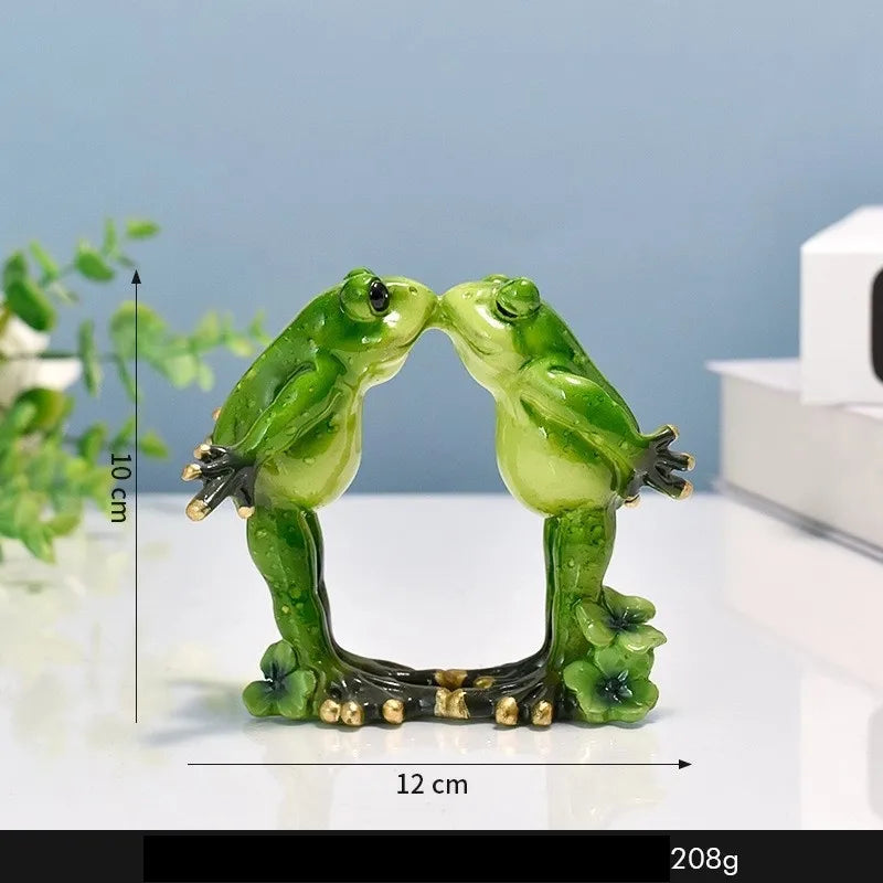 Cute Frog Resin Ornaments Artificial Decorations