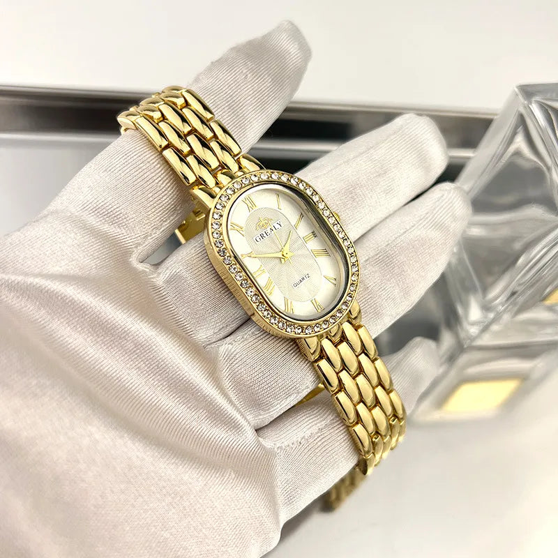 Simple Style Geometric Jewelry Buckle Quartz Women's Watches