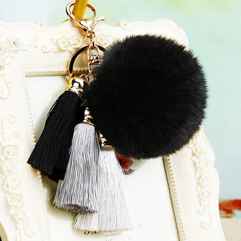Simple Style Classic Style Solid Color Metal Women's Bag Pendant Keychain
