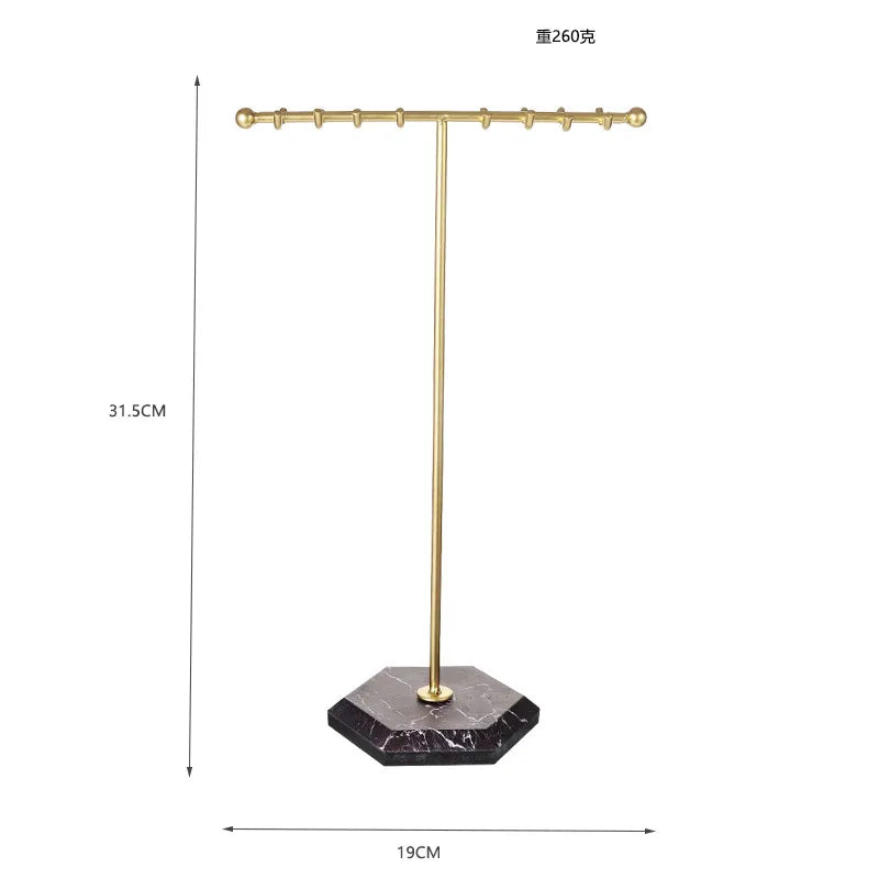 1 Piece Metal Iron Modern Style Classic Style Double Row 8 Hook Jewelry Display Jewelry Rack