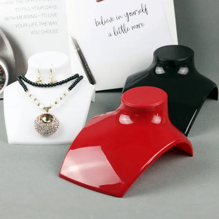 Plastic Necklace Earring Display Stand Jewelry Store Counter Window Stall Portrait Neck Model Showcase Artistic Style Injection Molding