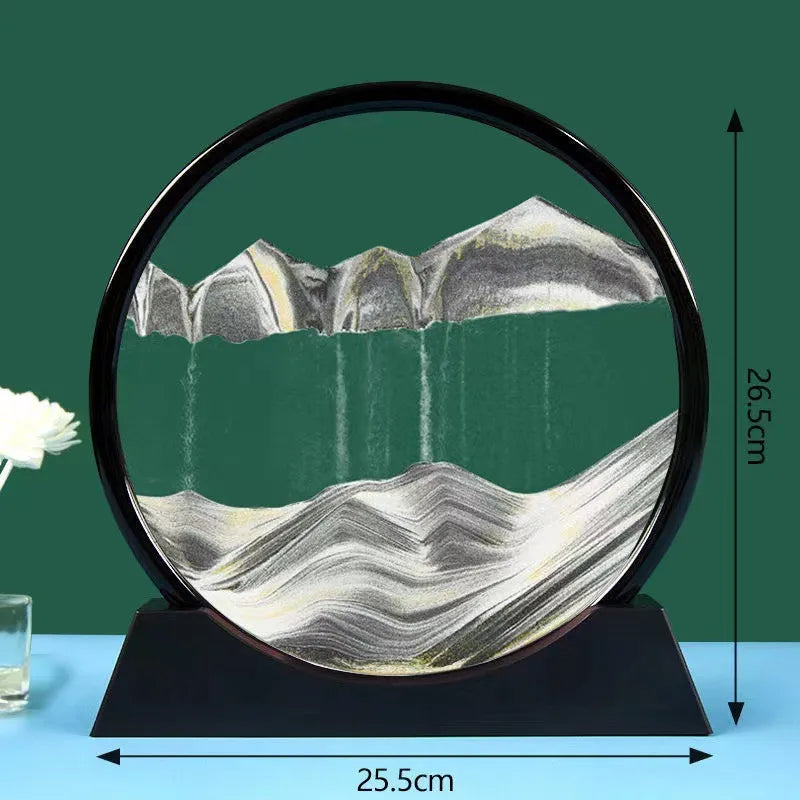 Creative 3d Artistic Sand Painting Ornaments Home Decorations Round Landscape Stress Relief Gifts Simple Design