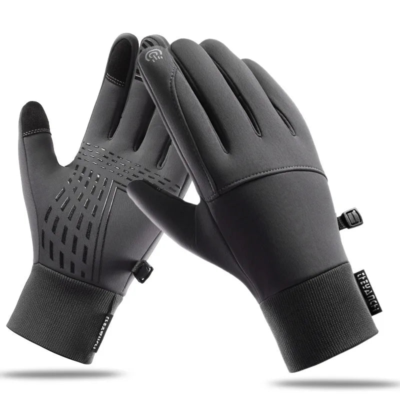 Cycling gloves winter Q9063 Waterproof warm velvet touch screen windproof motorcycle fitness outdoor sports gloves
